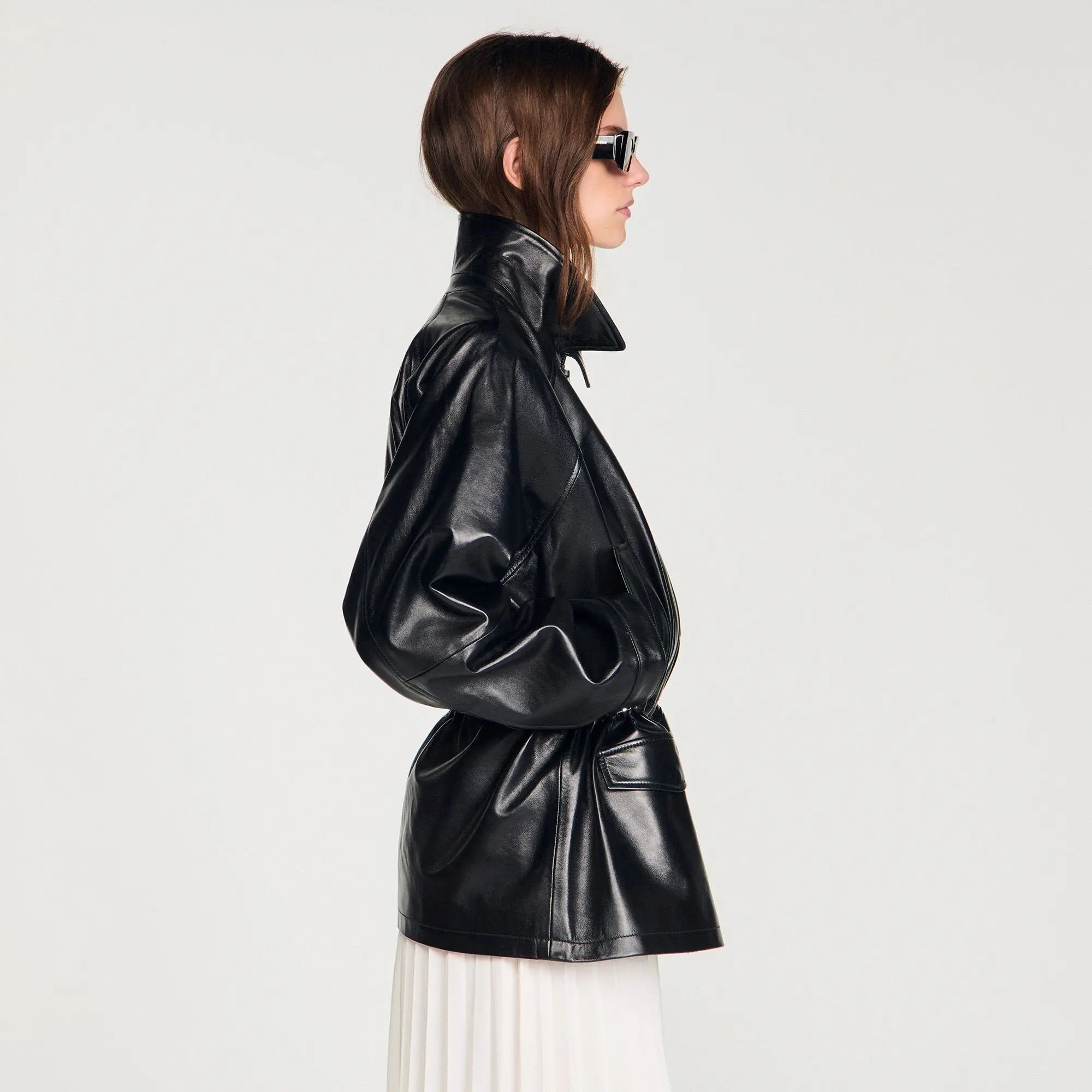 Blouson en cuir lisse - CALVERO