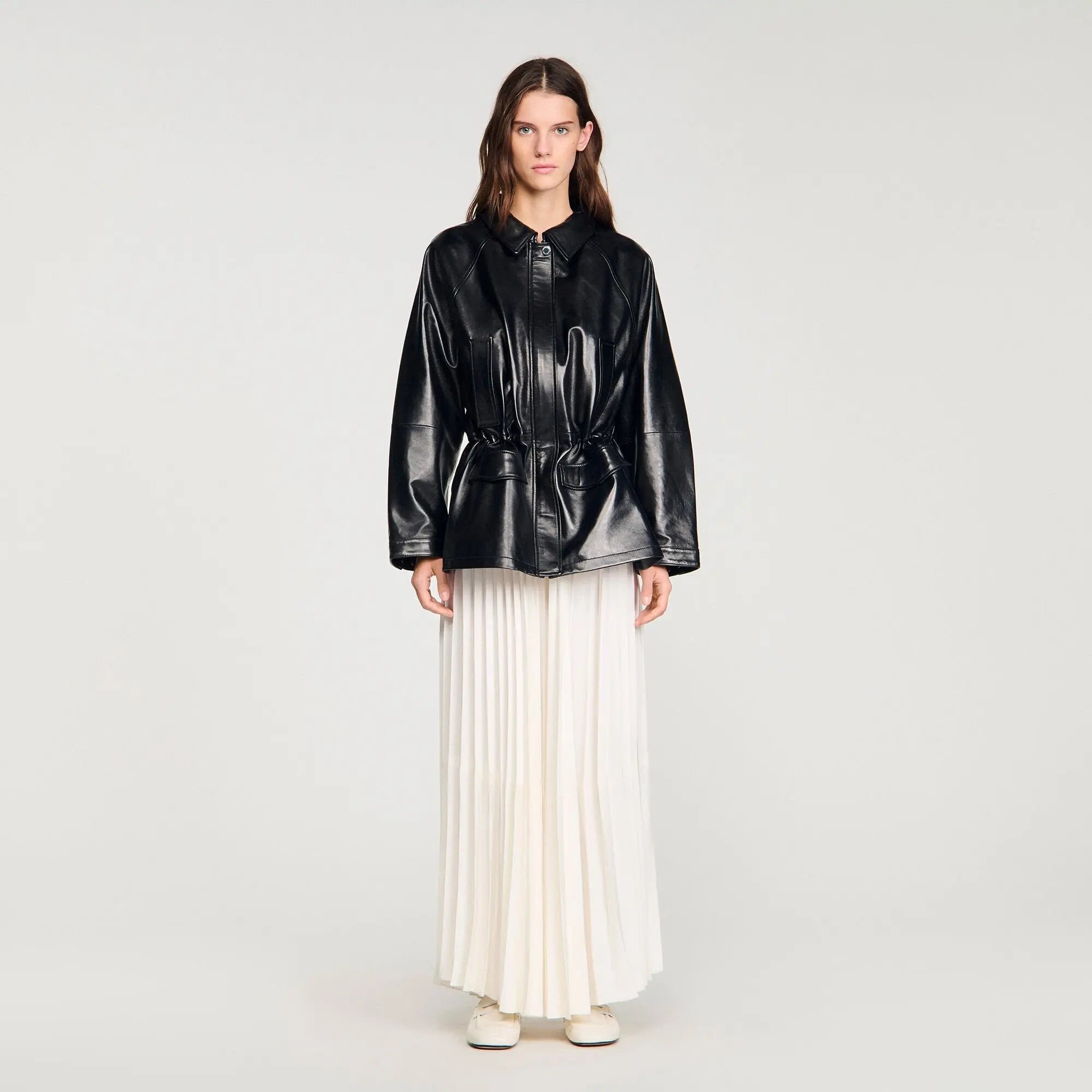 Blouson en cuir lisse - CALVERO