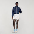 Blouson court satiné logo brodé - CALVERO