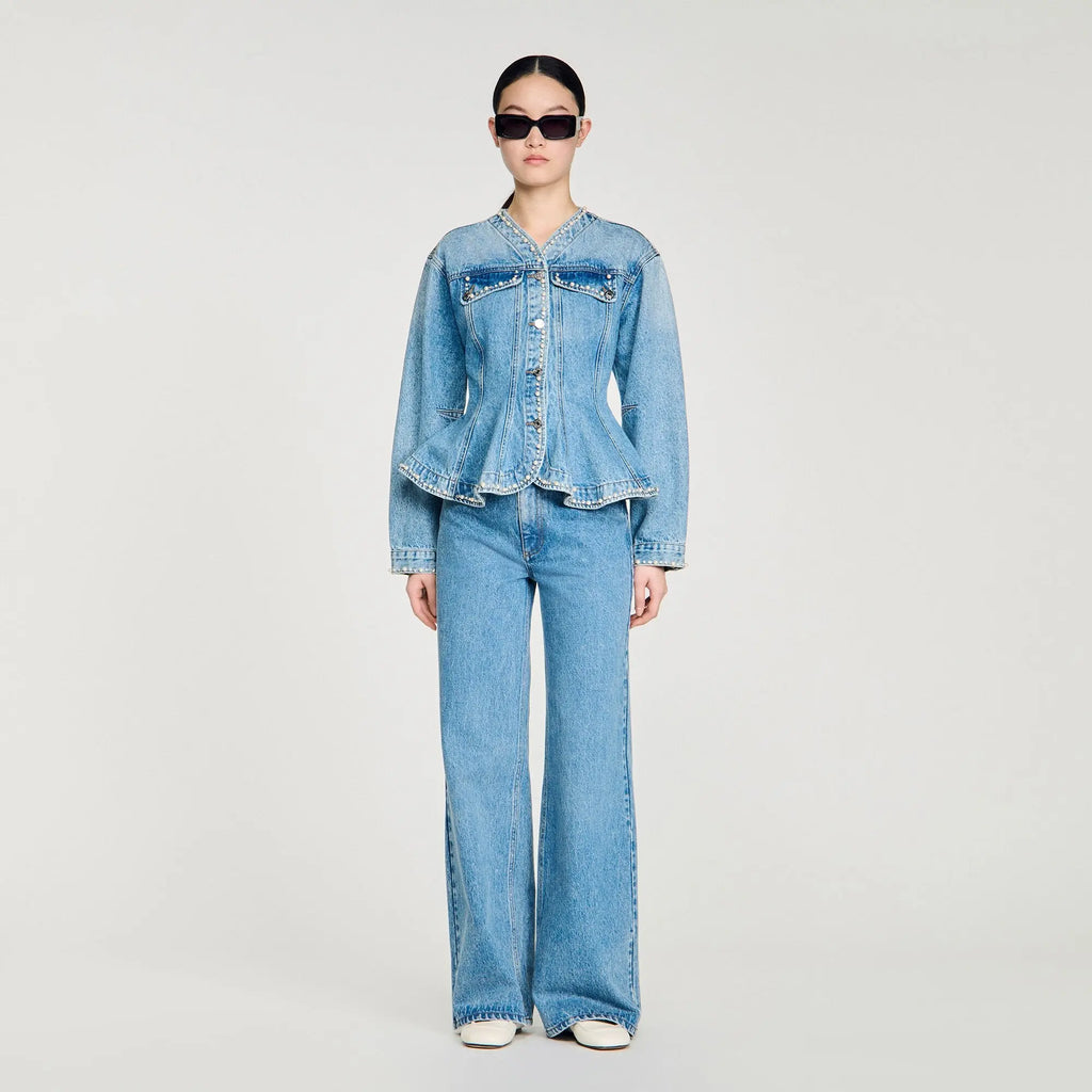 Blouson en jean perlé - CALVERO