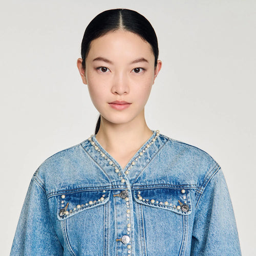 Blouson en jean perlé - CALVERO