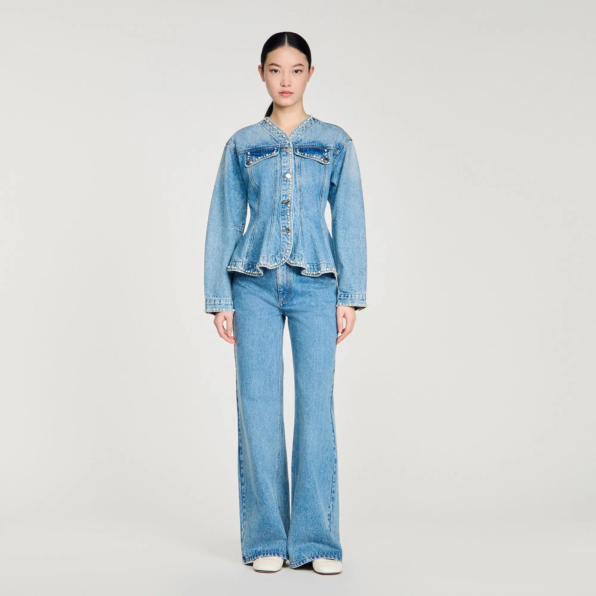 Blouson en jean perlé - CALVERO