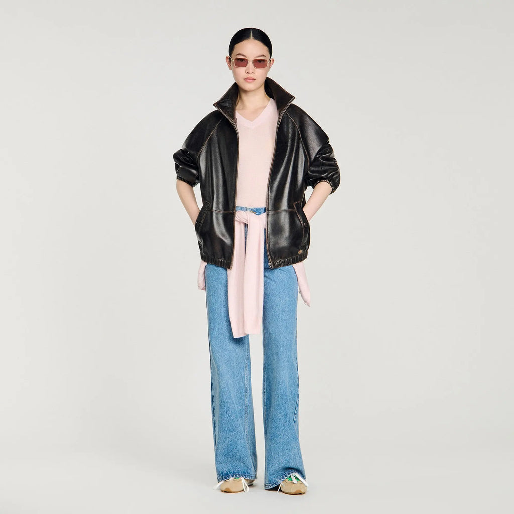 veste en cuir vieilli - CALVERO