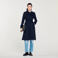 Trench-coat à empiècement plissé - CALVERO