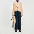 veste courte en peau lainé - CALVERO