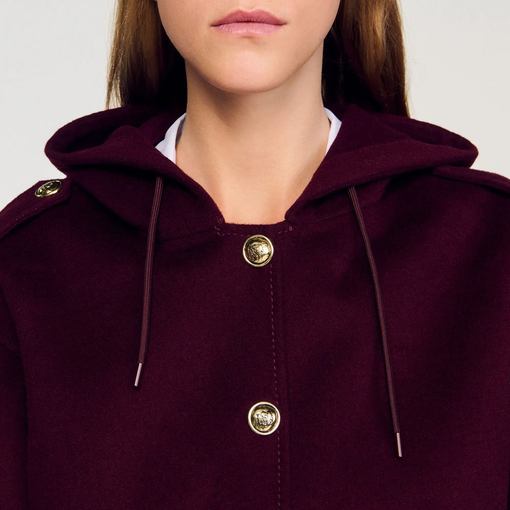 Veste à capuche en laine - CALVERO