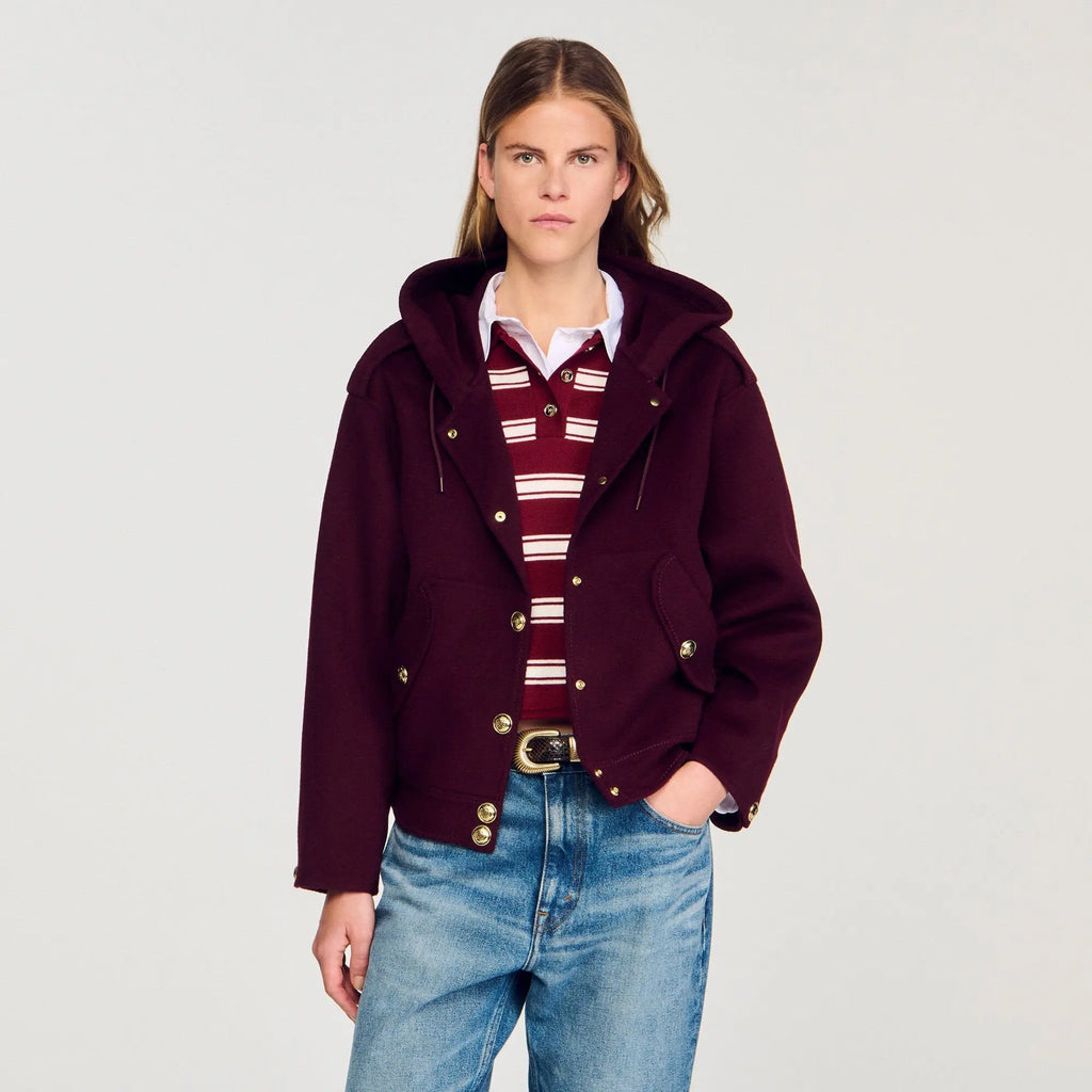 Veste à capuche en laine - CALVERO