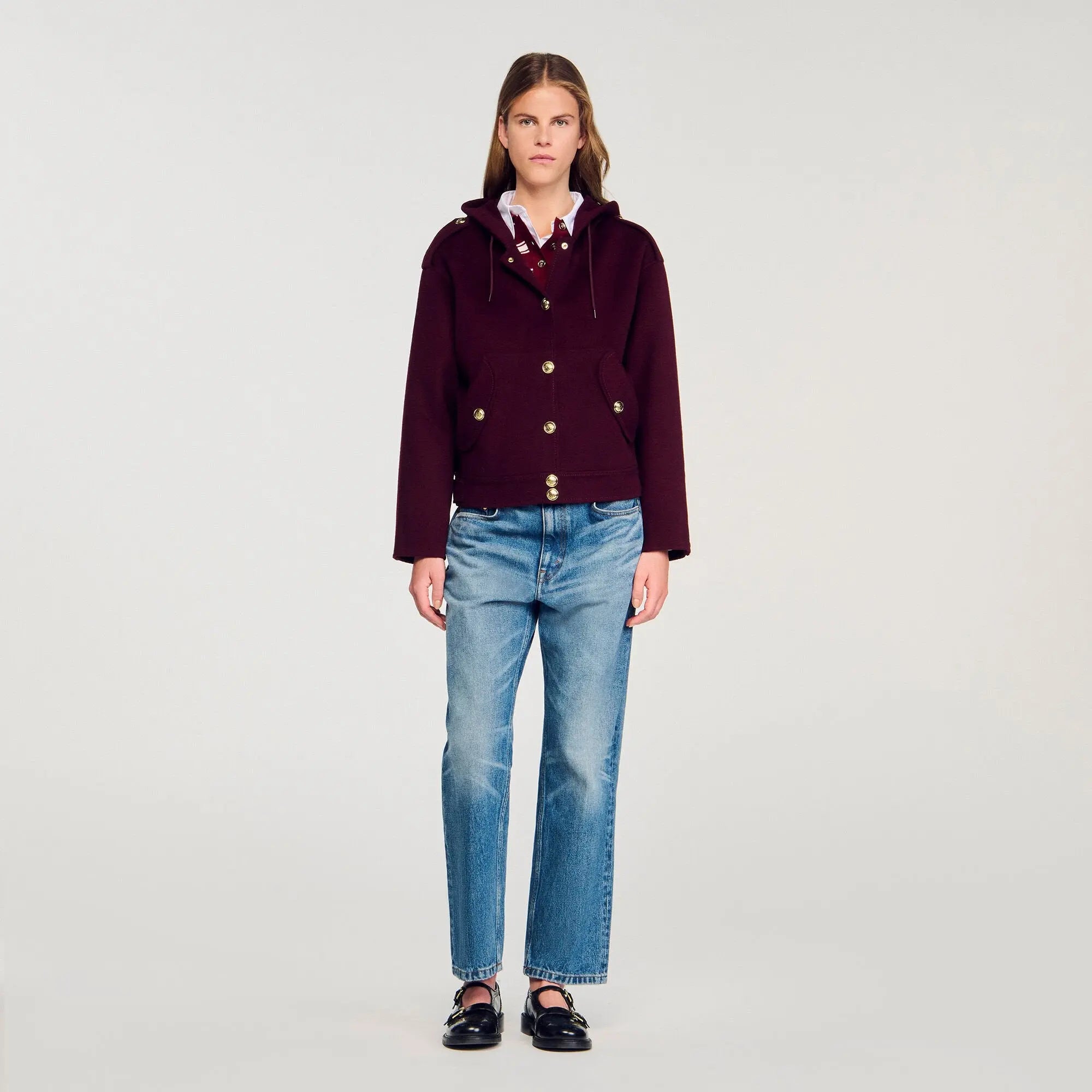 Veste à capuche en laine - CALVERO