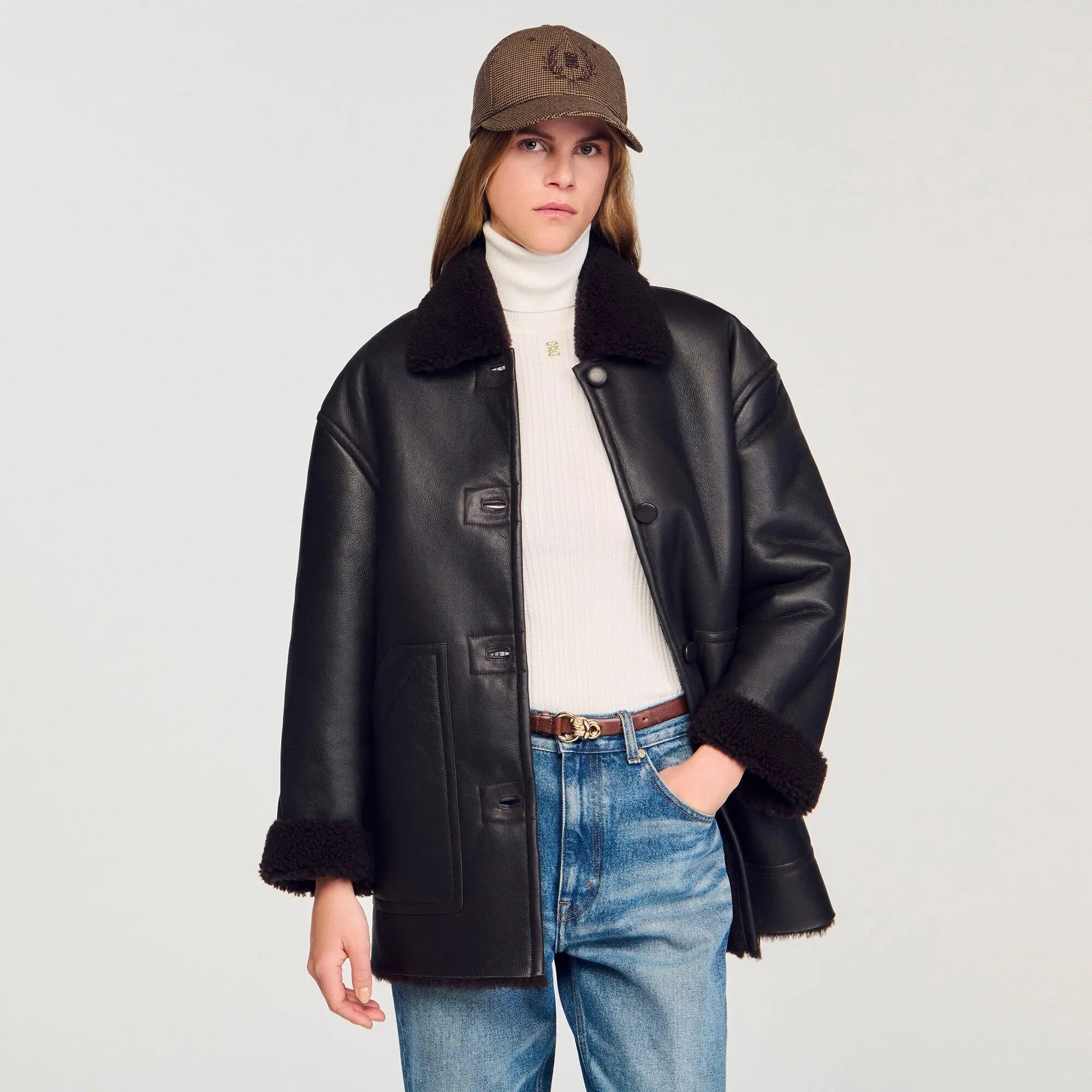 Manteau peau lainée - CALVERO