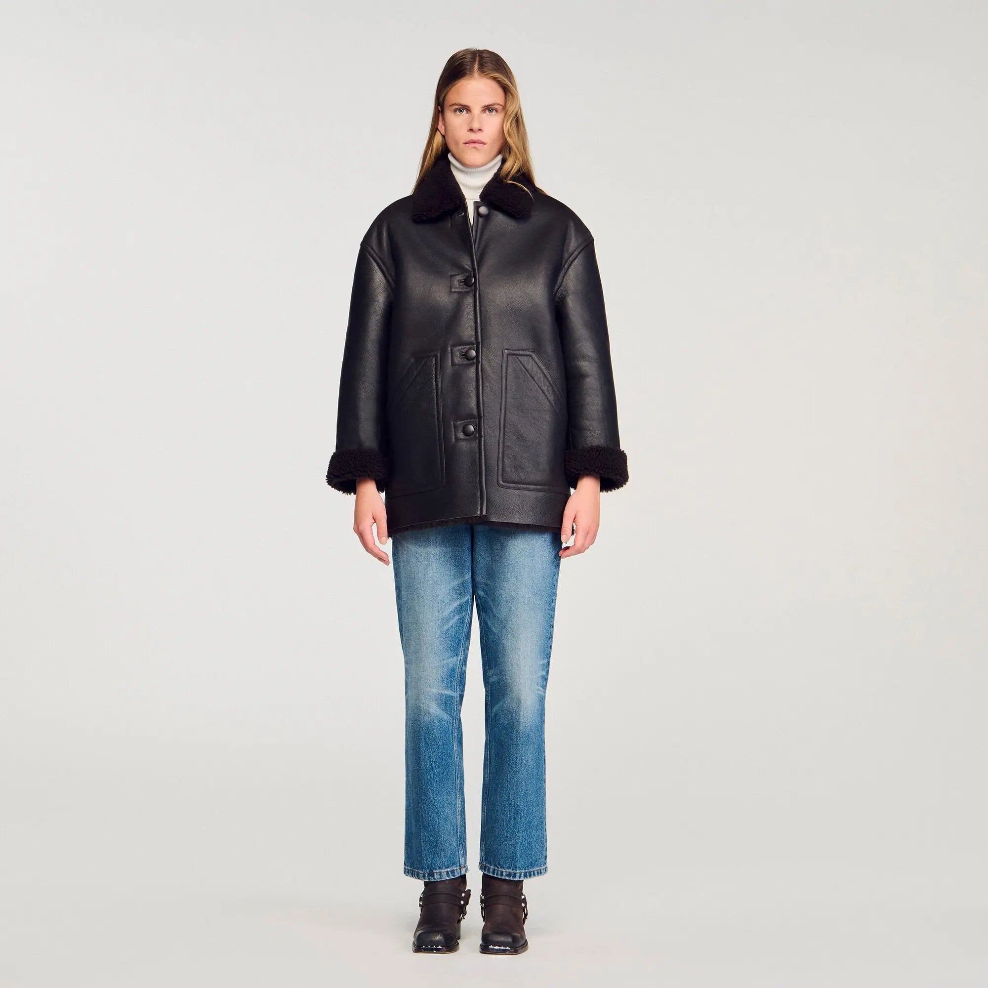 Manteau peau lainée - CALVERO