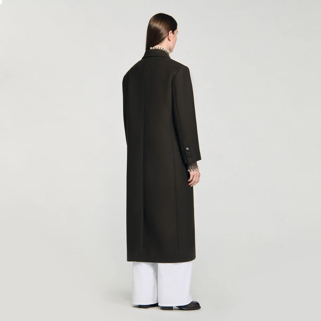 Manteau long à col en velours - CALVERO