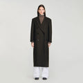 Manteau long à col en velours - CALVERO