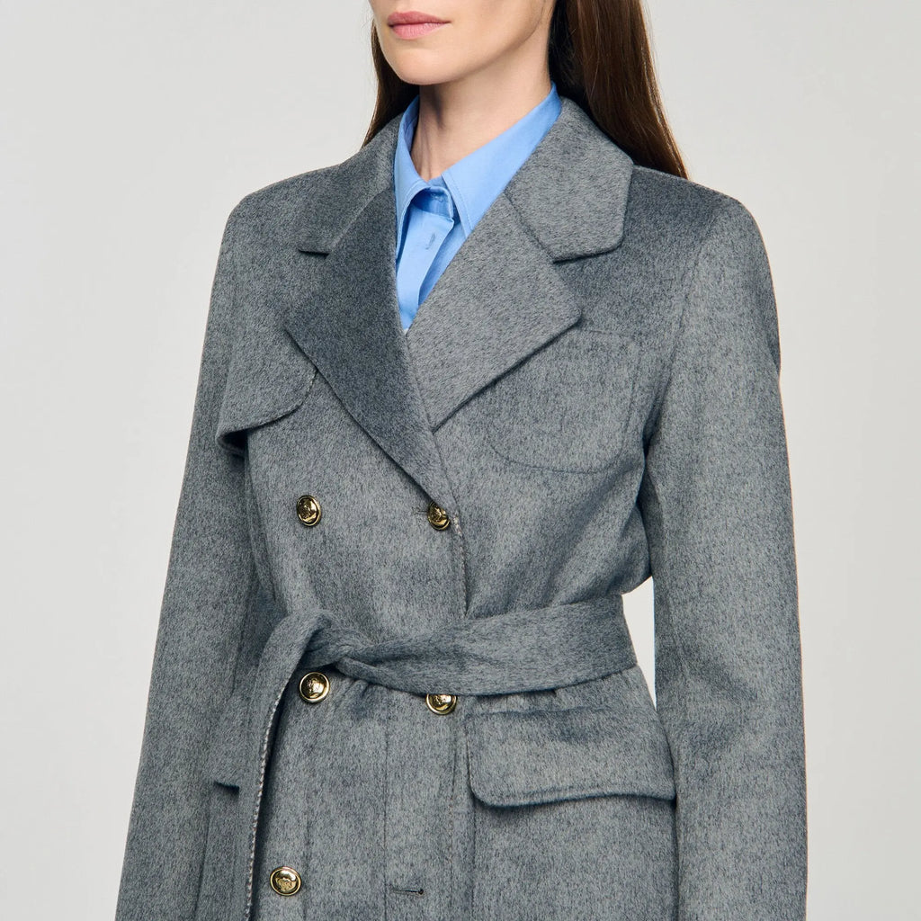 Manteau à carreaux double face - CALVERO