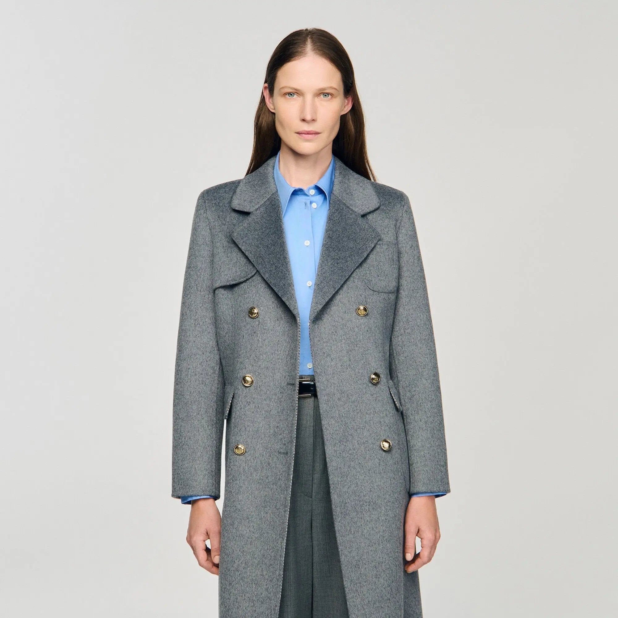 Manteau à carreaux double face - CALVERO