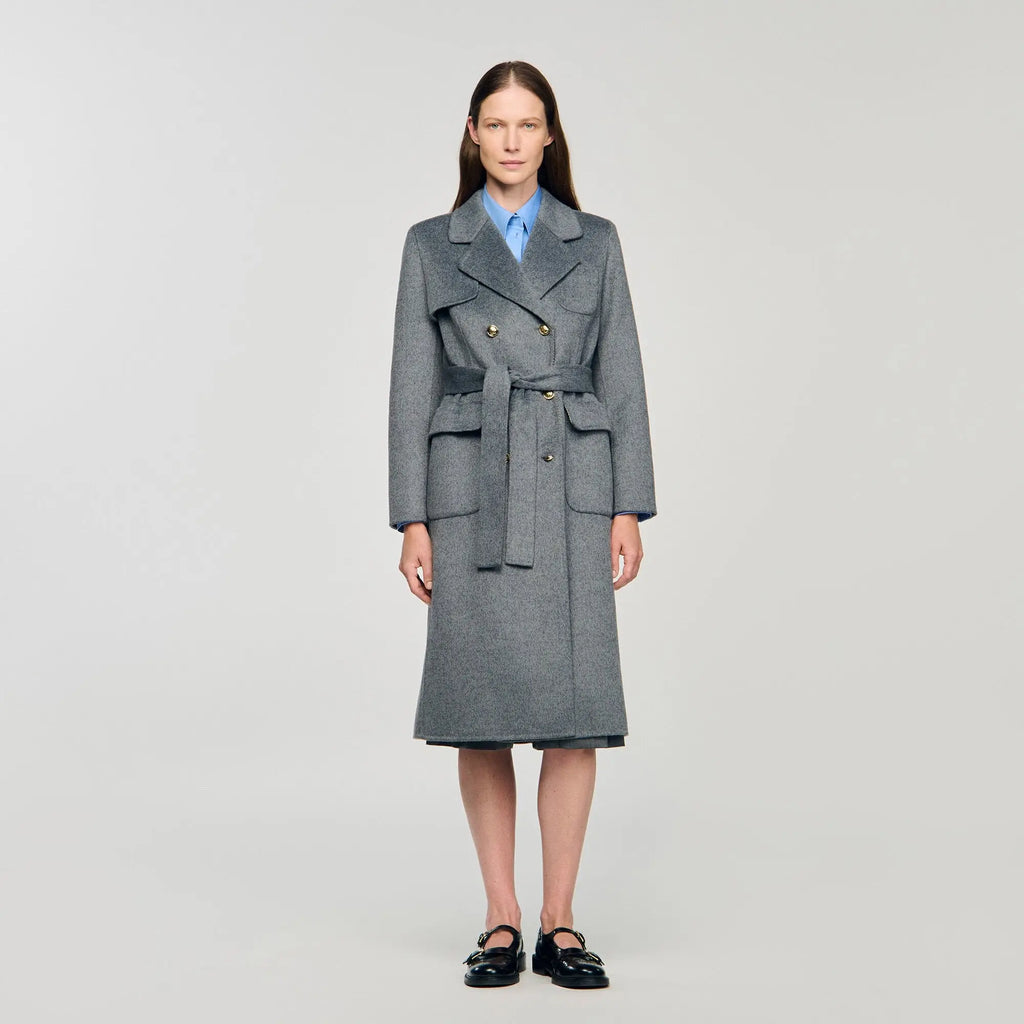 Manteau à carreaux double face - CALVERO
