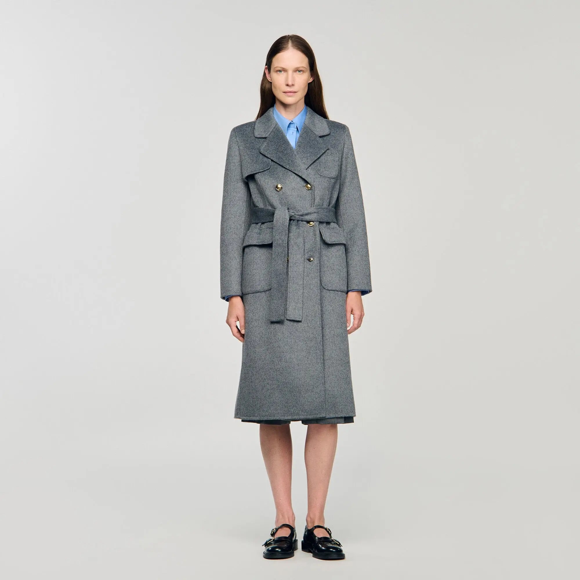 Manteau à carreaux double face - CALVERO