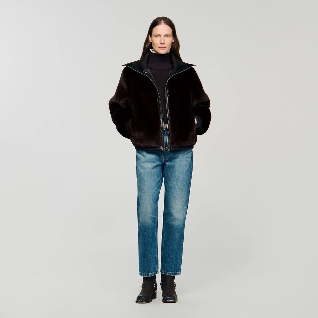 Manteau court en fausse fourrure - CALVERO