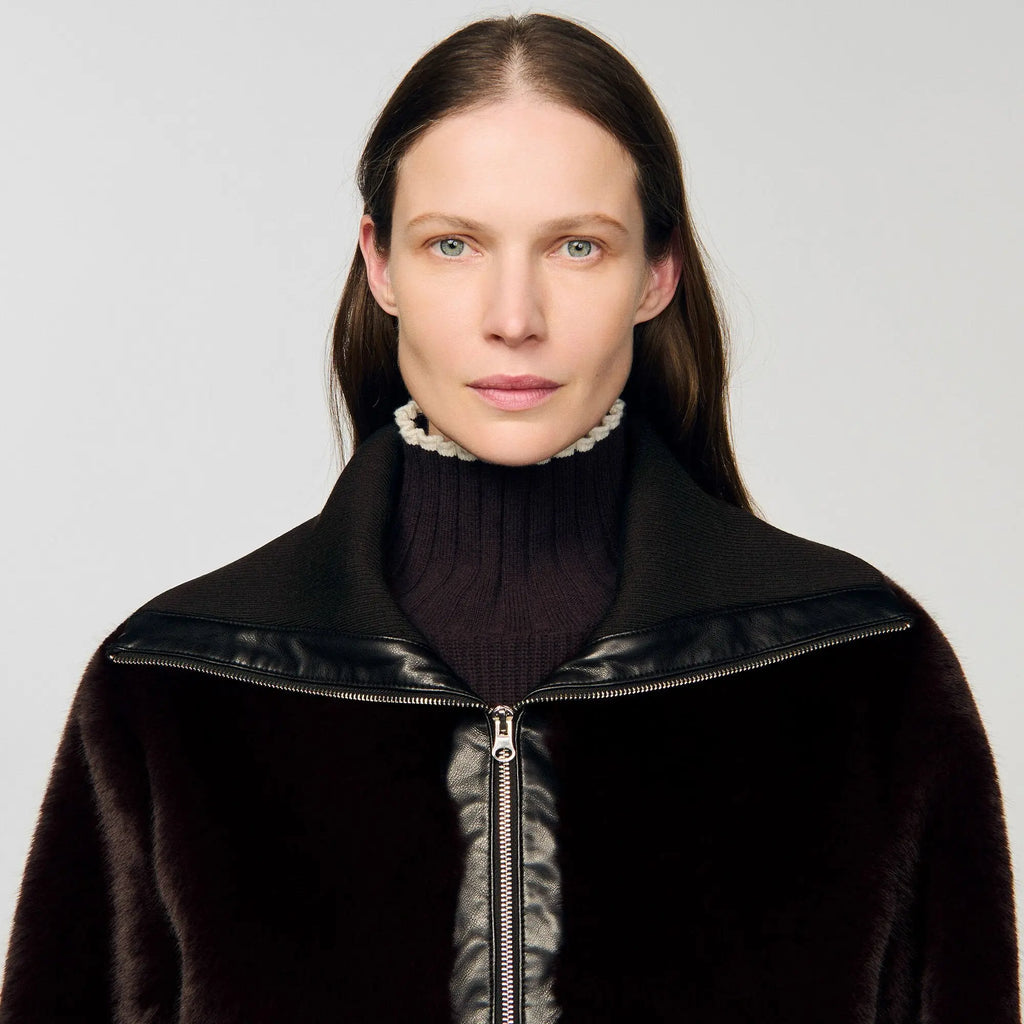 Manteau court en fausse fourrure - CALVERO