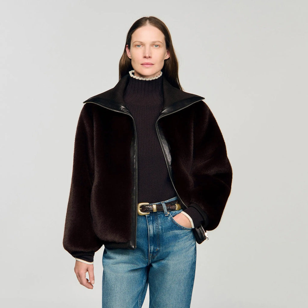 Manteau court en fausse fourrure - CALVERO