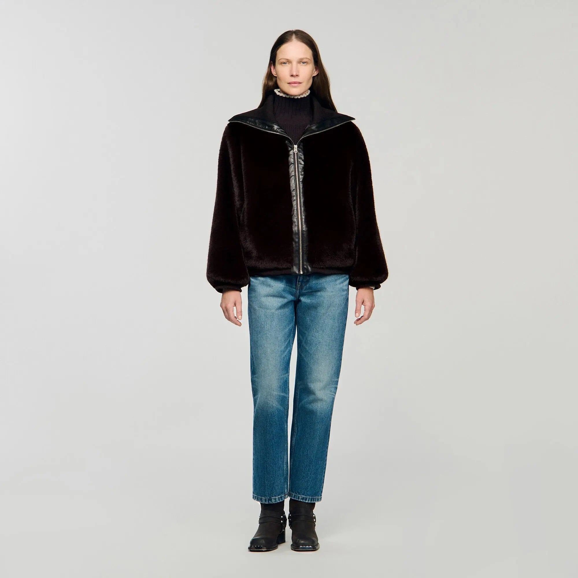 Manteau court en fausse fourrure - CALVERO