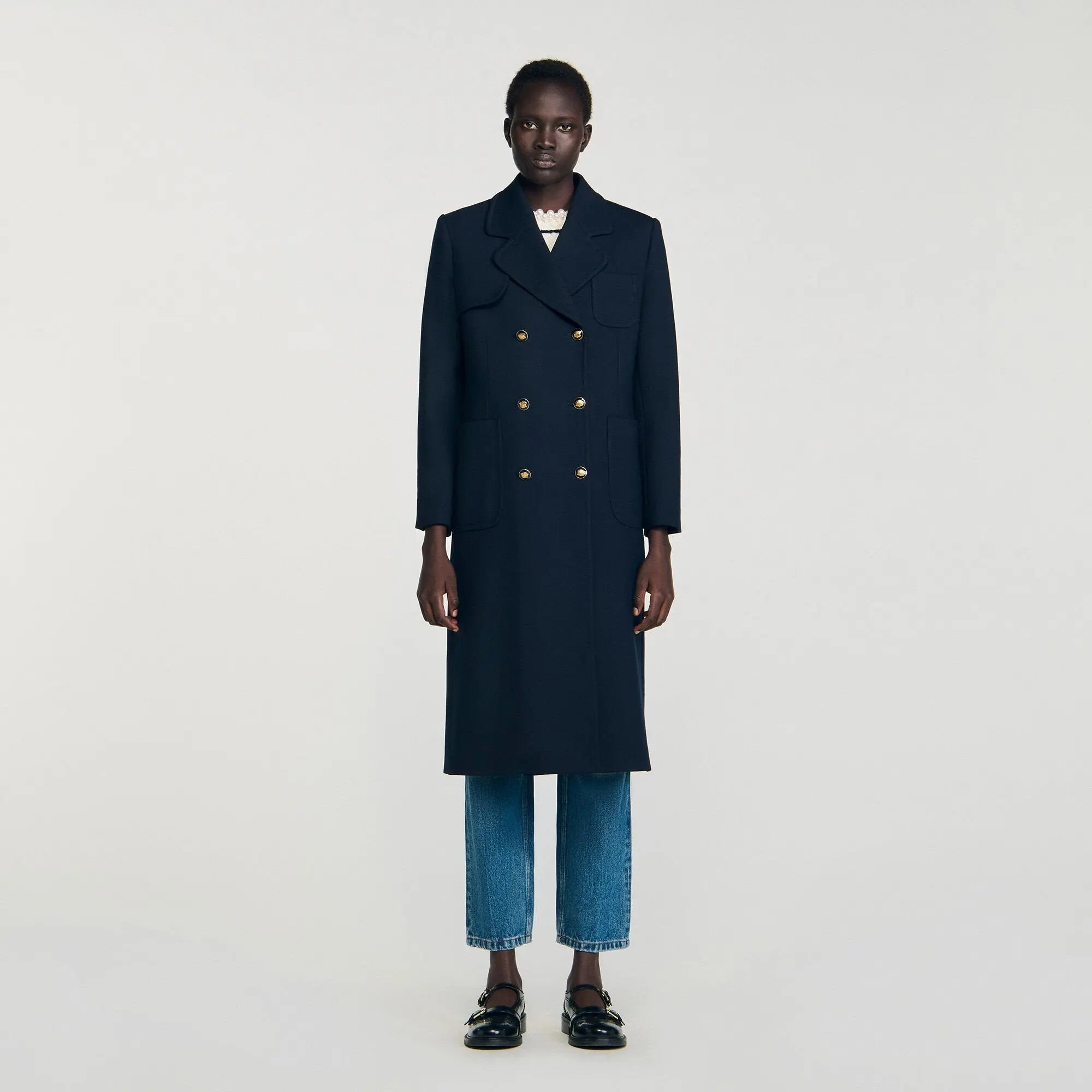 Manteau long croisé - CALVERO