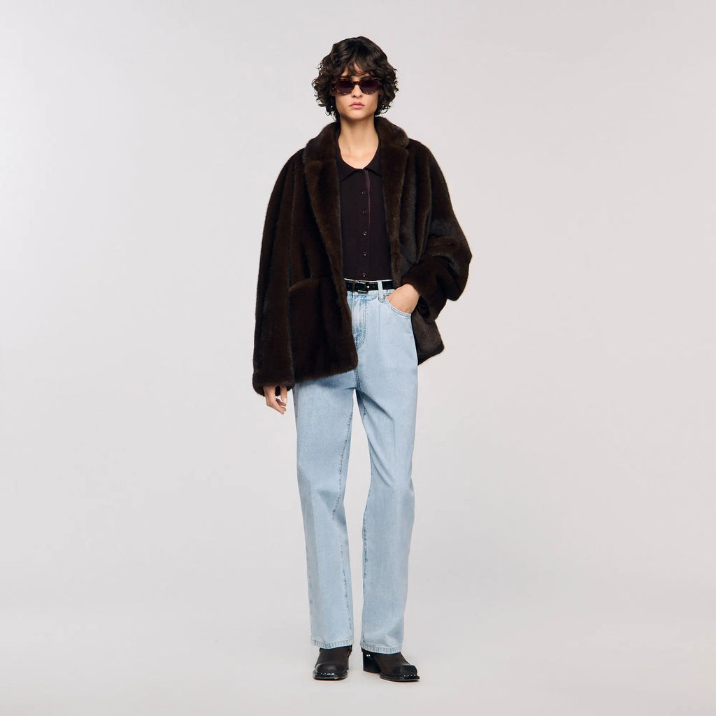 Manteau veste en fausse fourrure - CALVERO