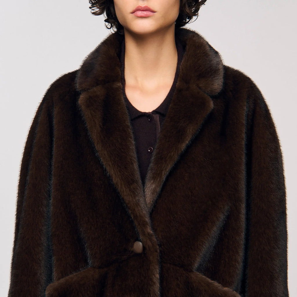 Manteau veste en fausse fourrure - CALVERO