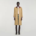 Trench-coat à col en cuir - CALVERO