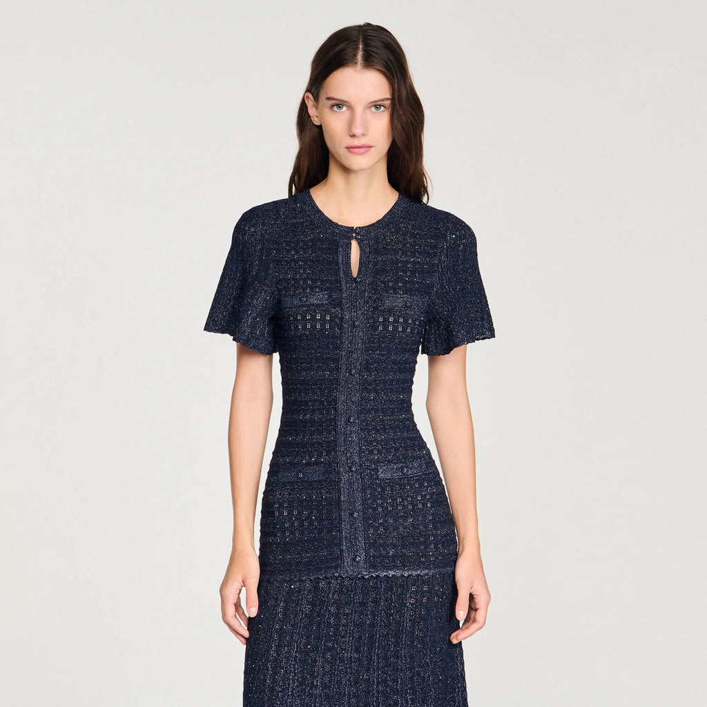 Robe longue en maille strass - CALVERO