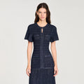 Robe longue en maille strass - CALVERO