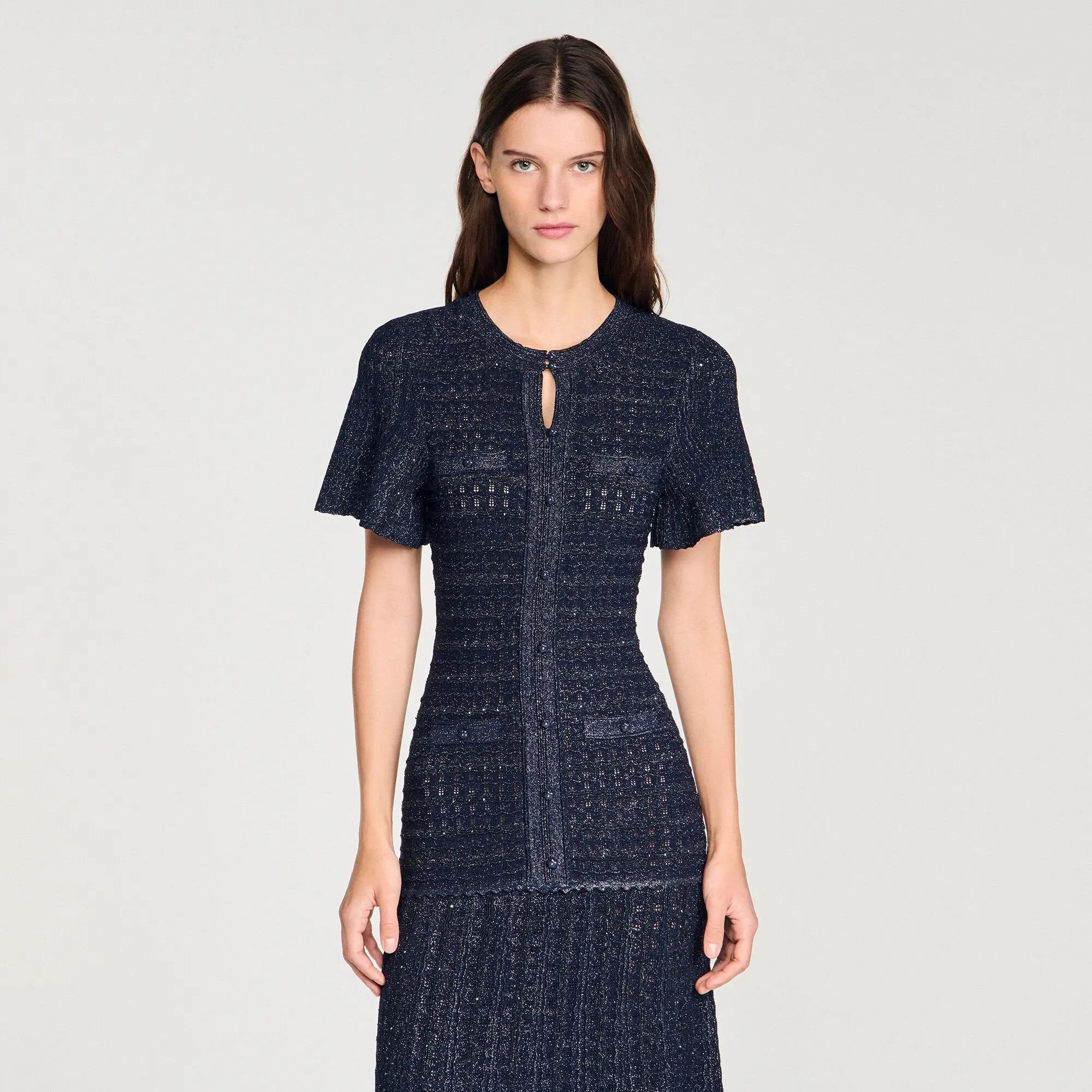 Robe longue en maille strass - CALVERO