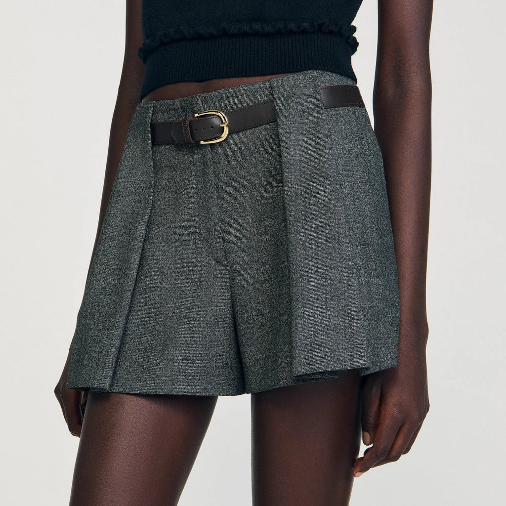Short plissé avec ceinture - CALVERO