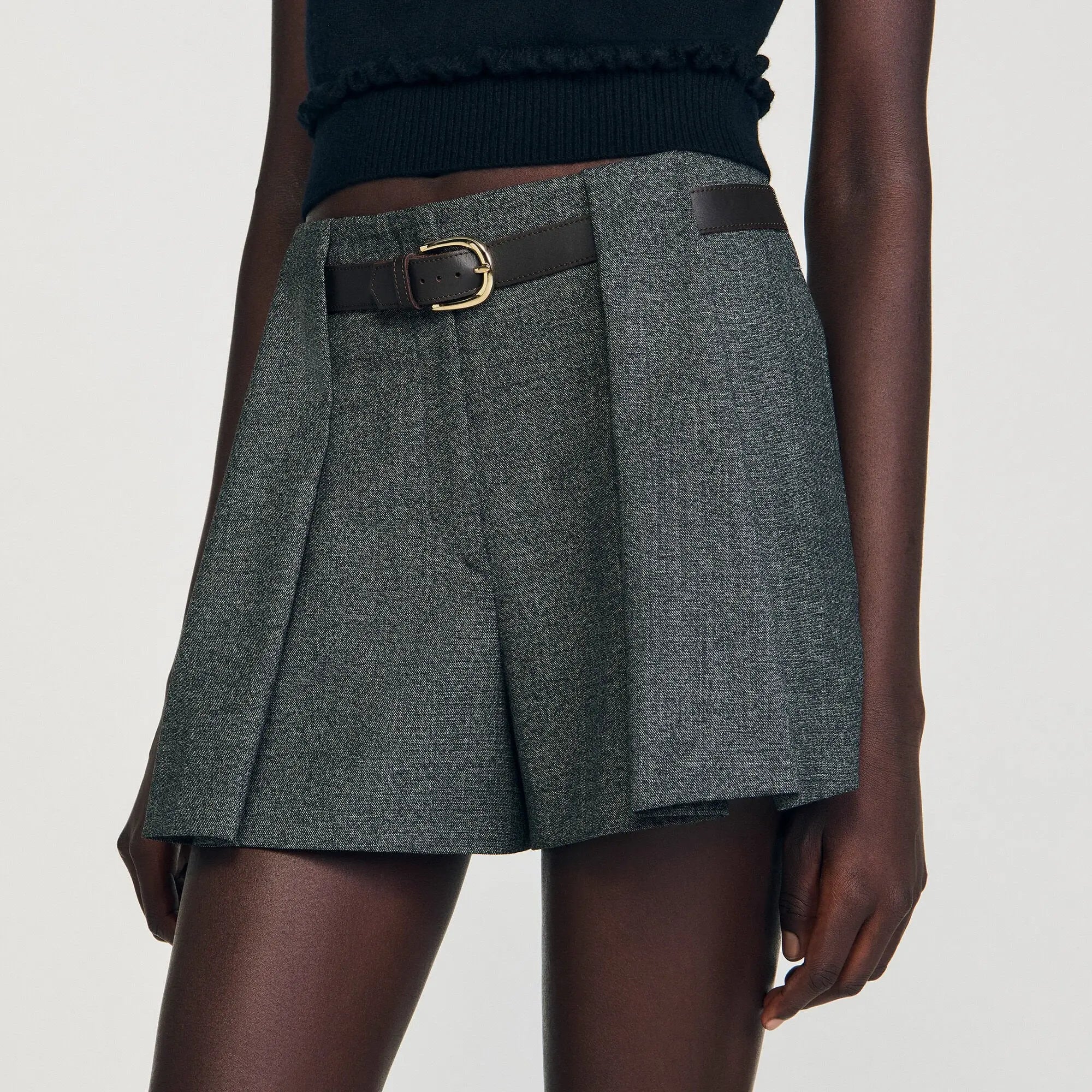 Short plissé avec ceinture - CALVERO