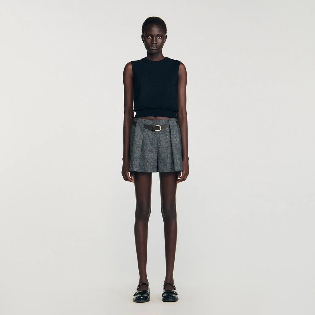 Short plissé avec ceinture - CALVERO