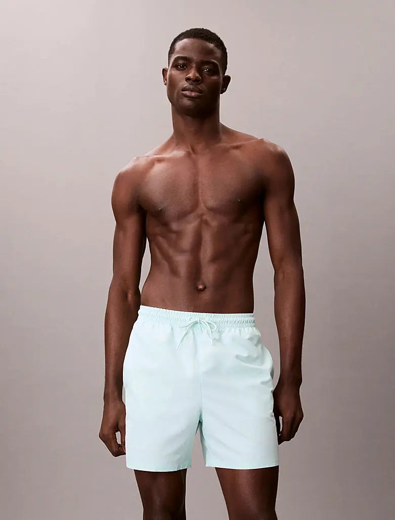 Short de bain mi-long avec cordon de serrage - CK Monogram - CALVERO