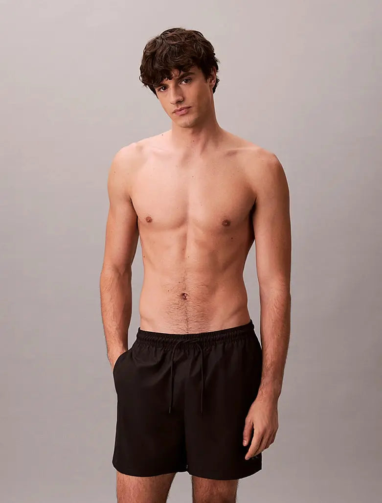 Short de bain mi-long avec cordon de serrage - CK Monogram - CALVERO