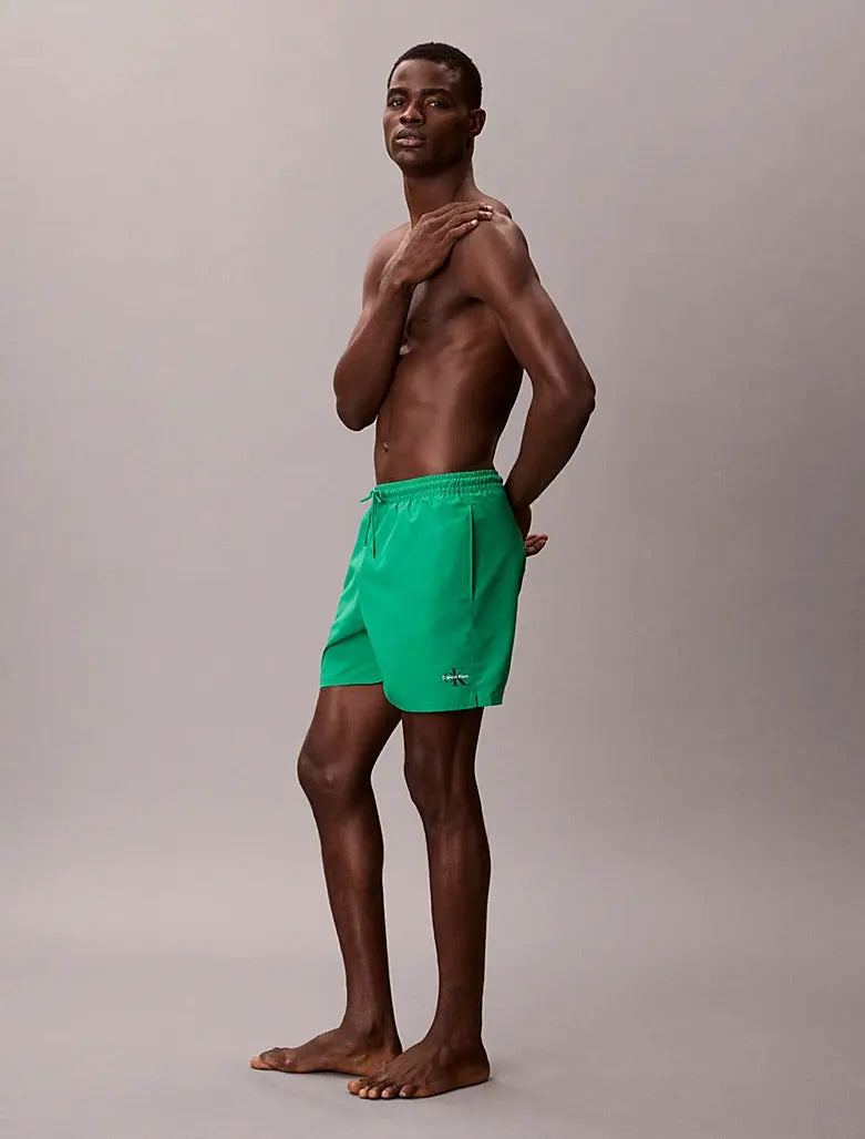 Short de bain mi-long avec cordon de serrage - CK Monogram - CALVERO