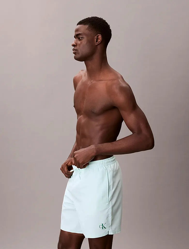 Short de bain mi-long avec cordon de serrage - CK Monogram - CALVERO
