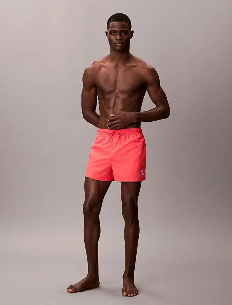 Short de bain mi-long avec cordon de serrage - CK Monogram - CALVERO
