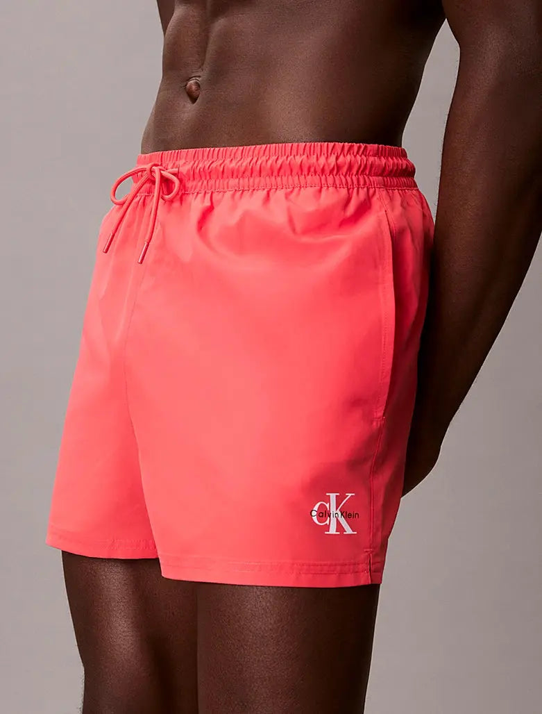 Short de bain mi-long avec cordon de serrage - CK Monogram - CALVERO