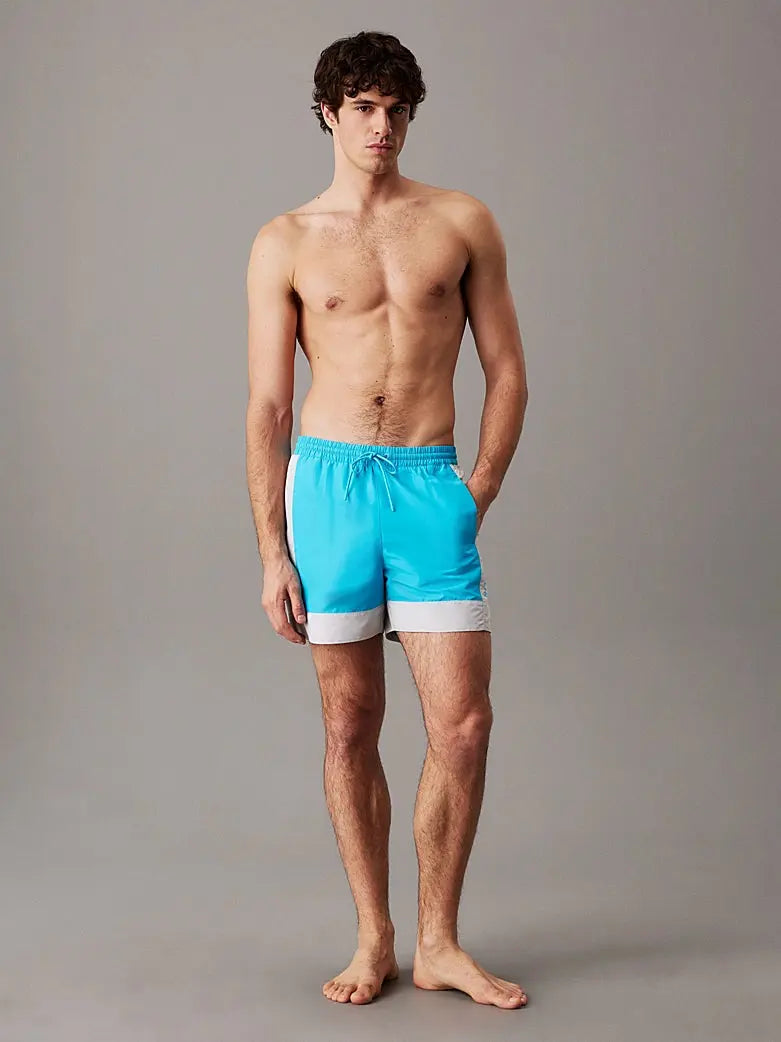 Short de bain mi-long avec cordon de serrage - Intense Power - CALVERO