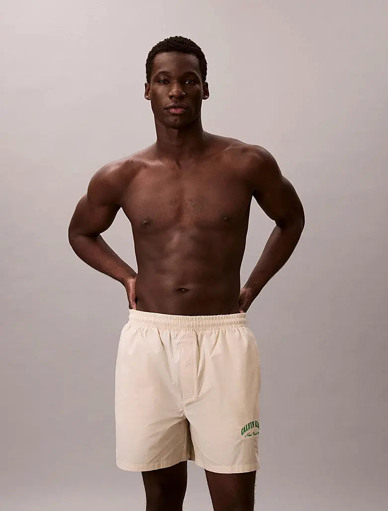 Short de pyjama en coton avec logo blason - CALVERO