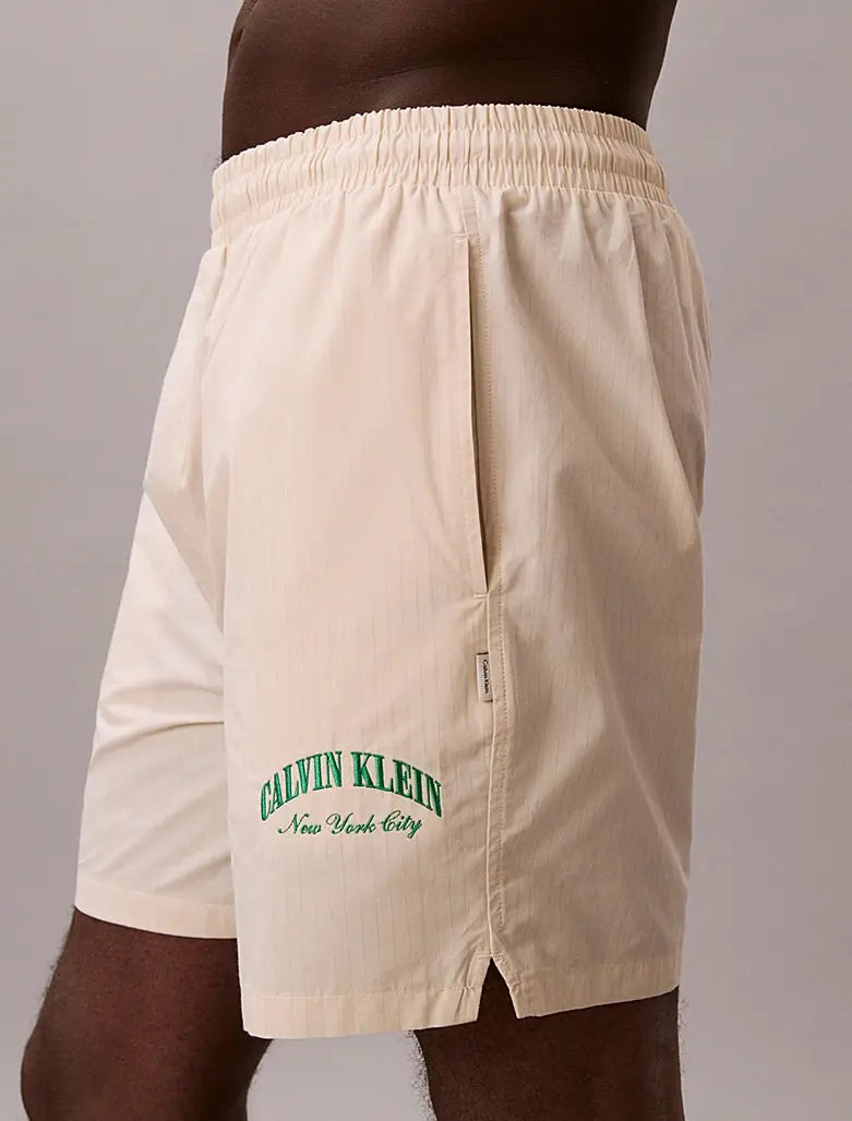 Short de pyjama en coton avec logo blason - CALVERO