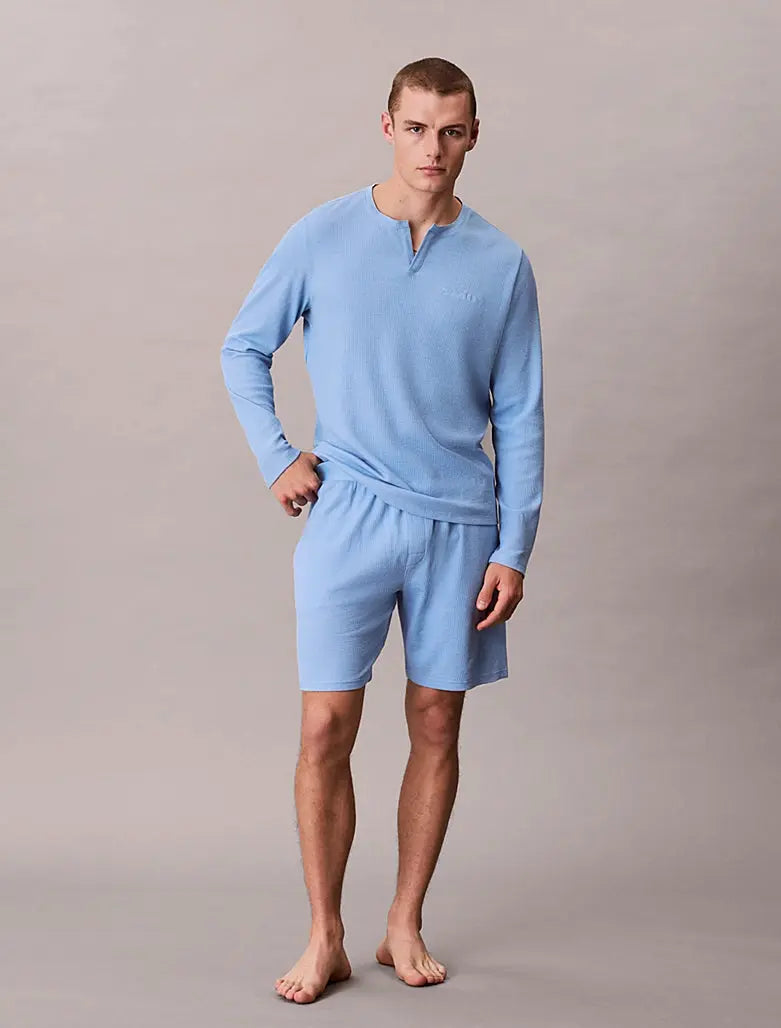 Short de pyjama gaufré doux - CALVERO