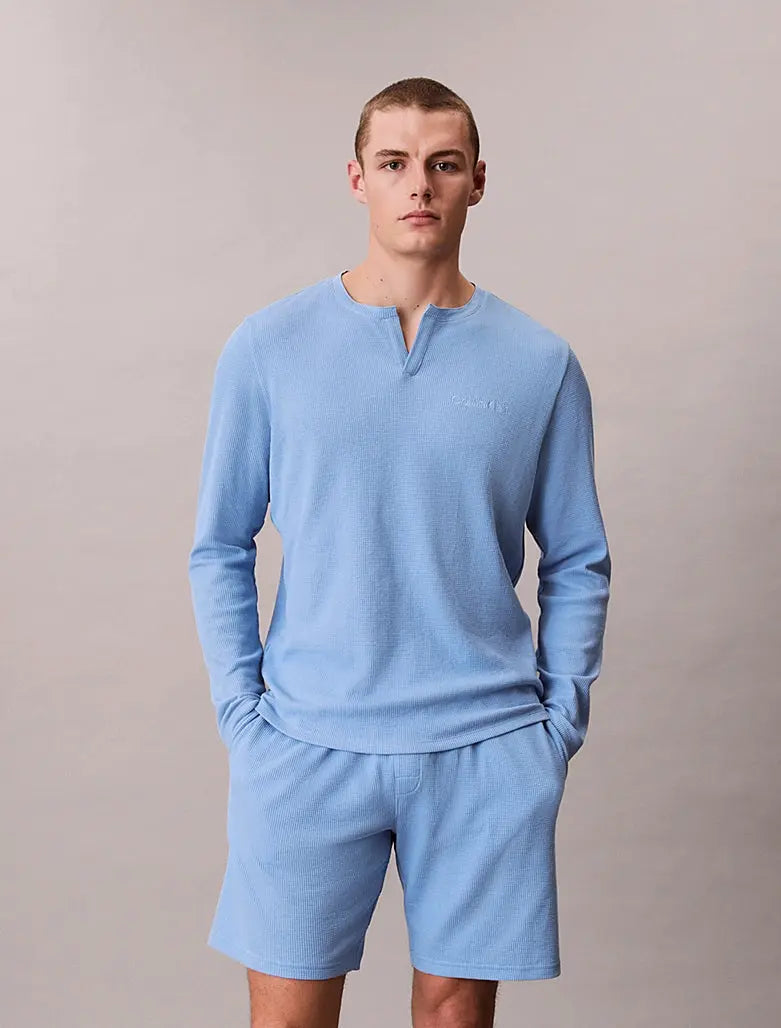 Short de pyjama gaufré doux - CALVERO