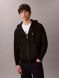 Sweat-shirt à capuche relaxed zippé avec monogramme Calvin Klein