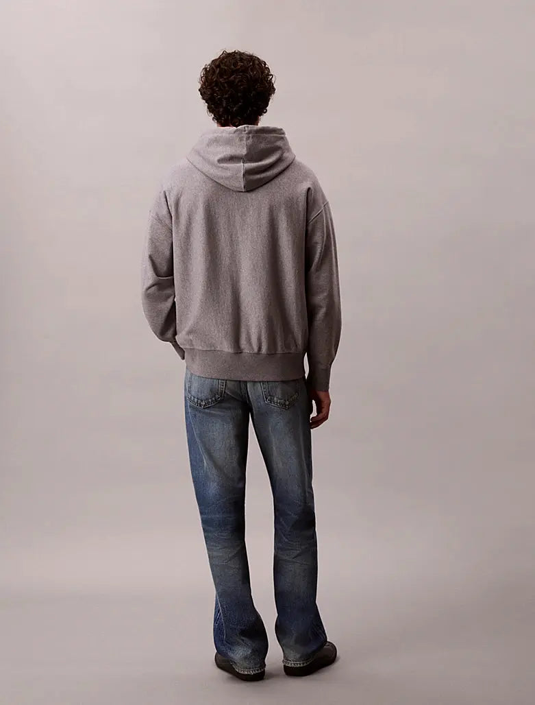 Sweat-shirt à capuche relaxed zippé avec monogramme Calvin Klein