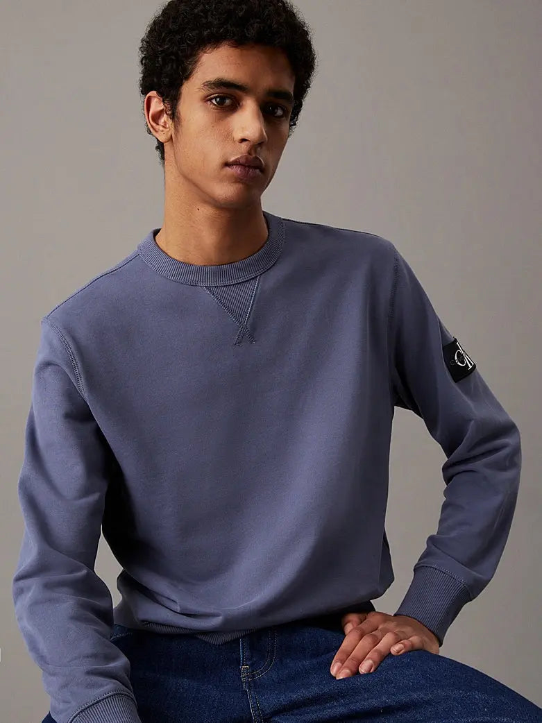 Sweat-shirt en tissu éponge de coton avec insigne - CALVERO