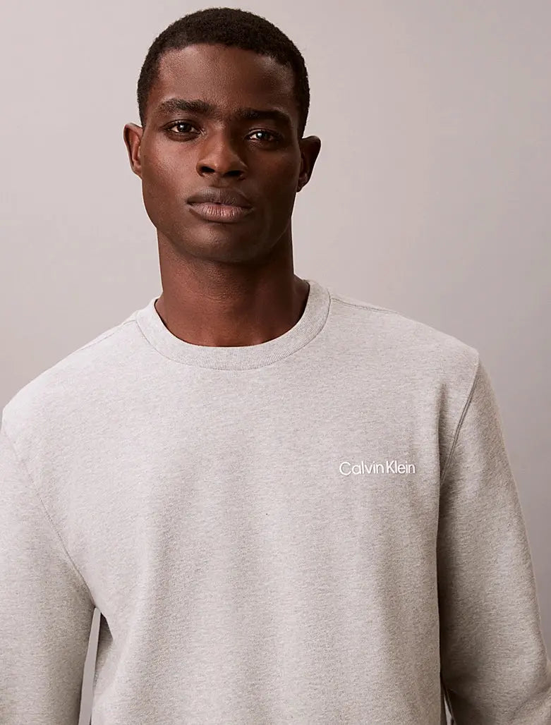 Sweat-shirt en tissu éponge de coton doux Calvin Klein