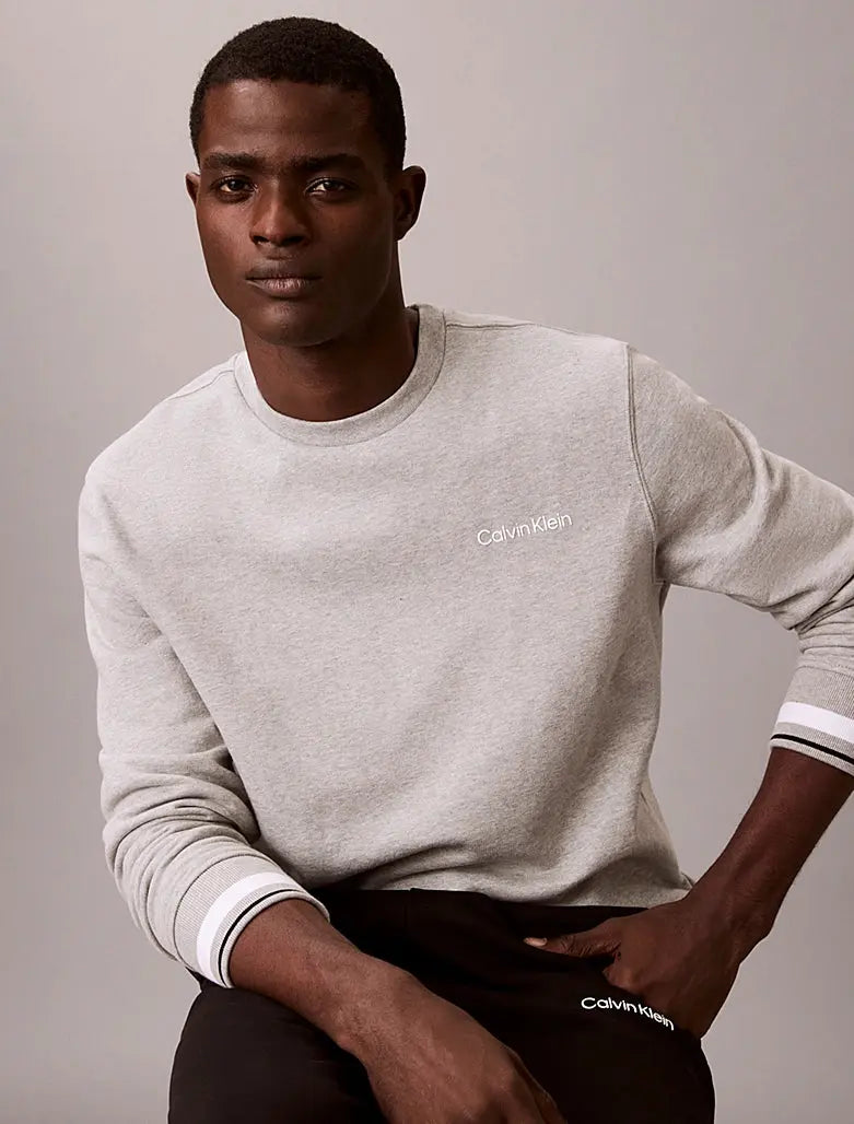 Sweat-shirt en tissu éponge de coton doux Calvin Klein